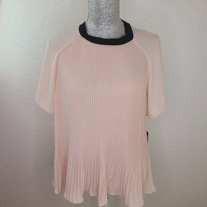 Rachel Roy Collection Romantic Pink Pleated Blouse ~ NWT!!